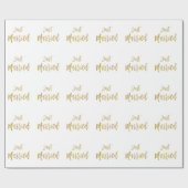 Net getrouwd goud folie inpakpapier (Vlak)