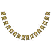 Net getrouwd Goud Wit Glitter Wedding Party Vlaggetjes (Alle)