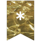 Net getrouwd Goud Wit Glitter Wedding Party Vlaggetjes (Eerste vlag)