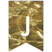 Net getrouwd Goud Wit Glitter Wedding Party Vlaggetjes (Derde vlag)