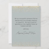 Net getrouwd gouden ballonnen trouwfoto aankondiging (Achterkant)