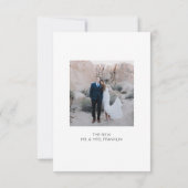 Net Getrouwd Handgeschreven Eloped Uitnodigingskaa Kaart (Achterkant)