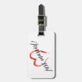 Net Getrouwd Hart Bagagelabel (Voorkant verticaal)