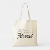 Net Getrouwd Hart Tote Bag (Achterkant)