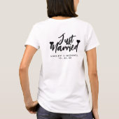 Net Getrouwd Hart Trouwfeest Pas Getrouwd Stel T-shirt (Achterkant)