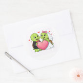 Net Getrouwd Hartje Ronde Sticker (Envelop)