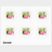 Net Getrouwd Hartje Ronde Sticker (Vel)