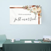 Net getrouwd herfst bruiloft auto decoratie banner (Beurs)