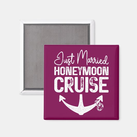 Net Getrouwd Honeymoon Cruise Ring Bijpassende Cad Magneet (Voorkant / Achterkant)