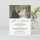 Net Getrouwd Huwelijksaankondiging Ontvangst Kaart (Staand voorkant)