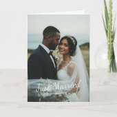 Net Getrouwd Huwelijksfoto Uitnodiging Vouwen (Voorkant)