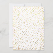 Net Getrouwd Huwelijksreceptie, Gouden Confetti Kaart (Achterkant)