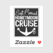 Net getrouwd huwelijksreis ring bijpassende gesche sticker (Vel)