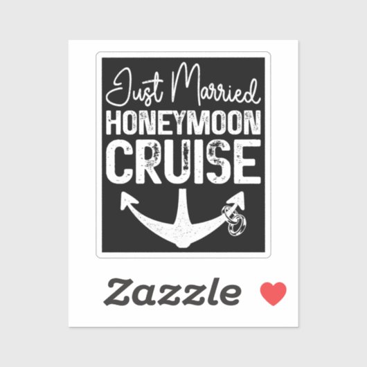 Net getrouwd huwelijksreis ring bijpassende gesche sticker (Vel)