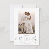 Net Getrouwd Huwelijksuitnodiging Gevlucht Aankond Kaart (Achterkant)