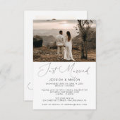 Net Getrouwd Huwelijksuitnodiging Gevlucht Aankond Kaart (Voorkant / Achterkant)