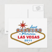 Net getrouwd in Fabulous Las Vegas 2011 Aankondigingskaart (Voorkant / Achterkant)