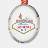 Net getrouwd in Fabulous Las Vegas 2014 (Sign.) Metalen Ornament (Links)
