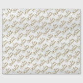 Net getrouwd in Gold Script Font - Weddenschap Cadeaupapier (Vlak)