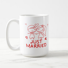 Net Getrouwd Jong Huwelijk Koppel Liefde Ontwerp Koffiemok