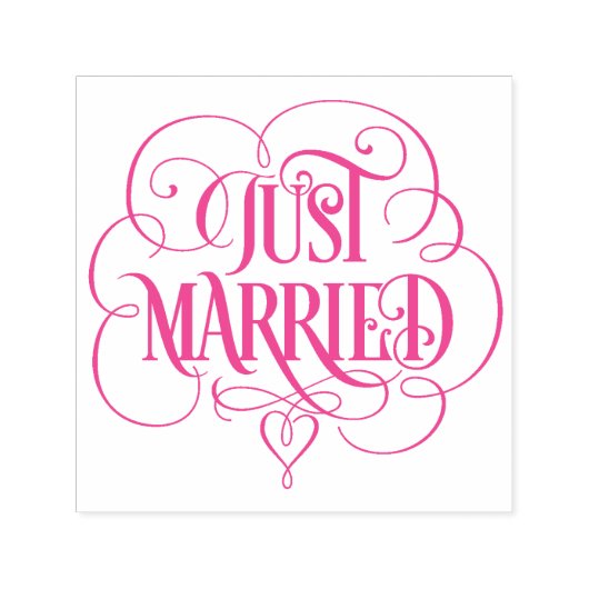 NET GETROUWD  kalligrafie bloeide hart Zelfinktende Stempel (Design)