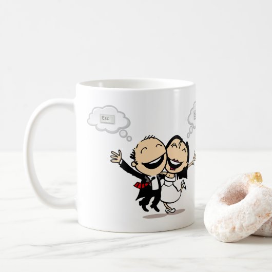 Net getrouwd koffiemok (Met donut)