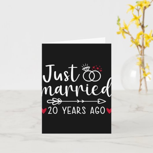 Net getrouwd koppels grappige man vrouw 20e Anniv Kaart (Gele Bloem)