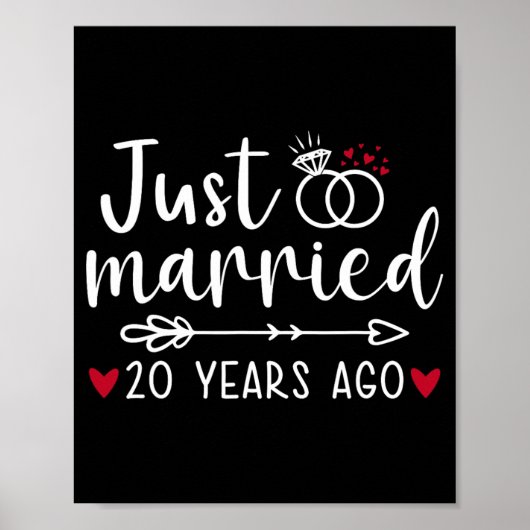 Net getrouwd koppels grappige man vrouw 20e Anniv Poster (Voorkant)