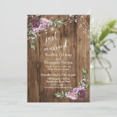 Net Getrouwd Landelijke Bloemen Verlichting Ontvan Kaart (Staand voorkant)