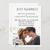 Net Getrouwd Las Vegas Foto Aankondiging (Voorkant / Achterkant)