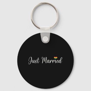 Net getrouwd LGBTQ Gay Wedding Lesbische bruid Gay Sleutelhanger