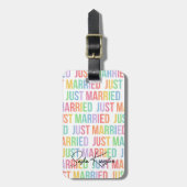 Net Getrouwd LGBTQ Moderne Typografie Bagagelabel (Voorkant verticaal)