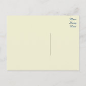 Net getrouwd Lovebirds Blue Wedding Briefkaart (Achterkant)