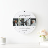 Net getrouwd met aangepaste namen en foto's grote klok (Huis)