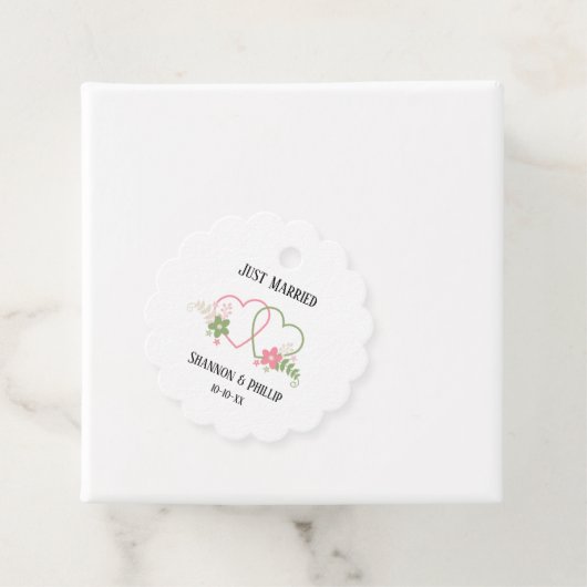 Net getrouwd met bruid en bruidegom namen trouwdat bedankjes labels (In situ)