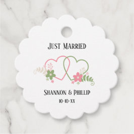 Net getrouwd met bruid en bruidegom namen trouwdat bedankjes labels