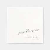 Net getrouwd met de hand-letters: elegante chique  servet (Voorkant)