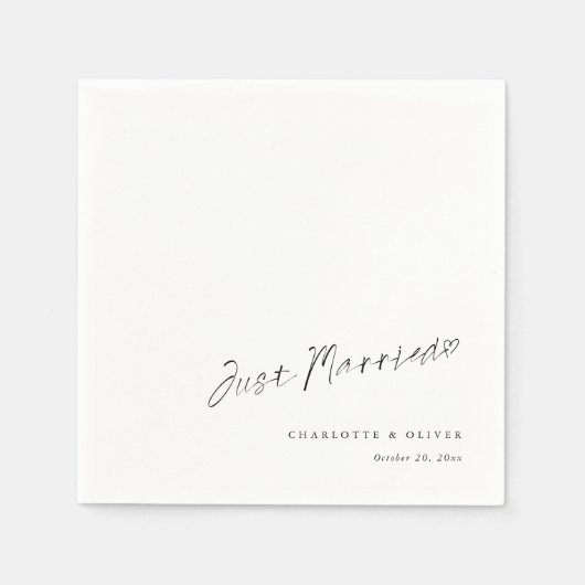 Net getrouwd met de hand-letters: elegante chique  servet (Voorkant)