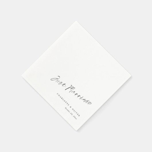 Net getrouwd met de hand-letters: elegante chique  servet (Hoek)