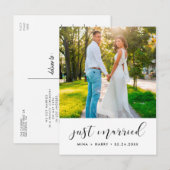 Net getrouwd met Elegant koningsfoto Briefkaart (Voorkant / Achterkant)