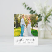 Net getrouwd met Elegant koningsfoto Briefkaart (Staand voorkant)