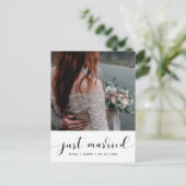 Net getrouwd met Elegant koningsfoto Briefkaart (Staand voorkant)