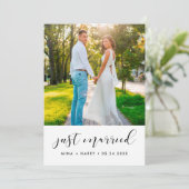 Net getrouwd met Elegant koningsfotokaart Aankondiging (Staand voorkant)