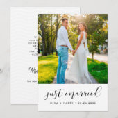 Net getrouwd met Elegant koningsfotokaart Aankondiging (Voorkant / Achterkant)