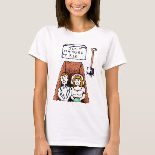 Net getrouwd met kleding t-shirt