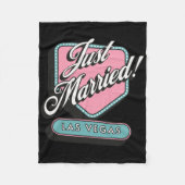 Net getrouwd met Las Vegas bruid bruidegom Fleece Deken (Voorkant)