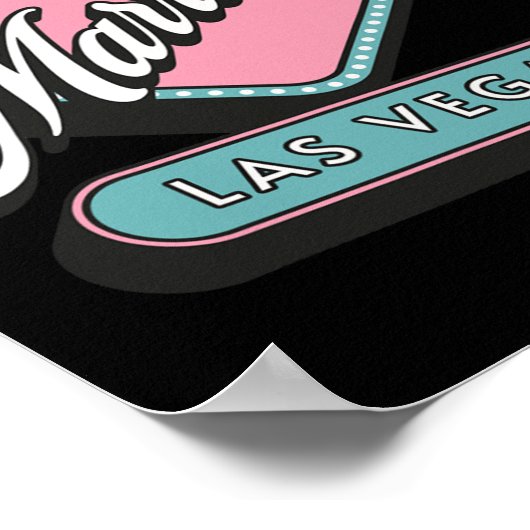 Net getrouwd met Las Vegas bruid bruidegom Poster (Hoek)