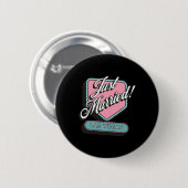 Net getrouwd met Las Vegas bruid bruidegom Ronde Button 5,7 Cm (Voorkant /achterkant)