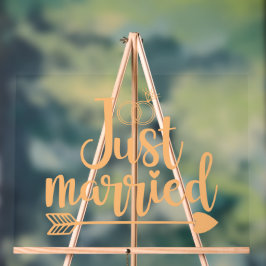 Net getrouwd met Peach Acryl Bord