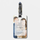 Net Getrouwd Mijnheer En Mevrouw Foto Bagagelabel (Achterkant verticaal)